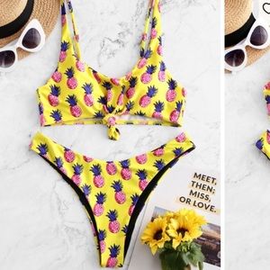 Zaful Pineapple Print Bikini